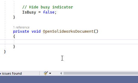 Image result for SolidWorks API C# Open Part File