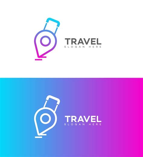 Logo dell'app di viaggio Icon Brand Identity Sign Symbol | Vettore Premium