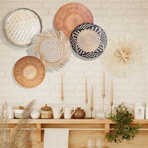 Amazon.com - JensHant Basket Wall Decor Set Woven Basket Wall Decor ...