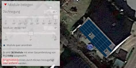 Planung PV Anlage Dach Süd-West (45° Azimuth) 11,3 kWp-12,8 kWp | PLZ ...