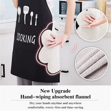 DOCAT Apron for Kitchen Cooking Waterproof Apron for Women Men with ...