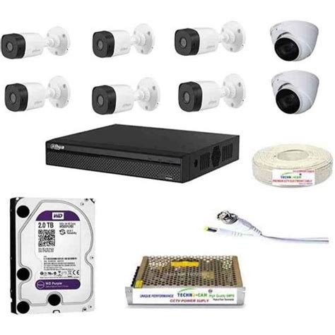 Buy Dahua HD 5.04MP 8 CCTV Cameras & 8CH HD DVR Kit with Hard Disk, PRS ...