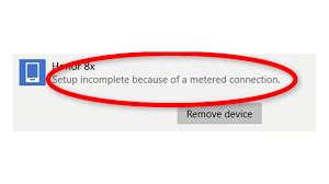 Image result for Setup Incomplete Because Metered Connection
