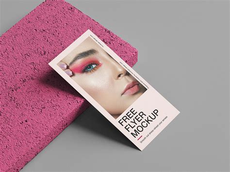4 Free DL Flyers On Stone Mockup PSD Set - Good Mockups