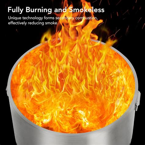 TROPOW 20.5 Inch Smokeless Fire Pit with Air Switch, India | Ubuy