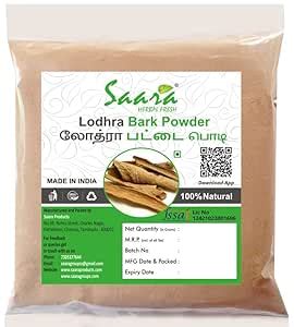 Buy Saara HERBAL FRESH Lodhra Bark Powder, 100g| Lodhra Chhal Powder ...