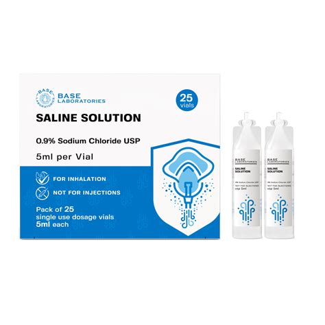 Mua BASE LABORATORIES 0.9% Saline Solution for Nebulizer Machine | Saline Solution for ...