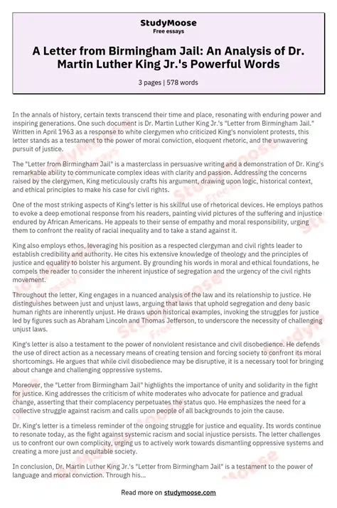 Rhetorical Devices In Letter From Birmingham Jail – SAIMND