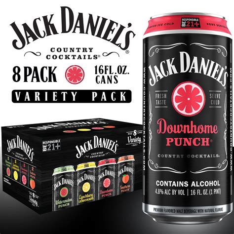 Jack Daniel's Country Cocktails Variety Pack, 8 Pack, 16 fl oz Cans ...