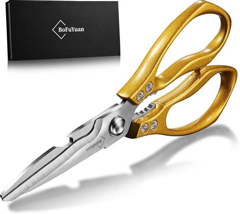 Amazon.com: BoFuYuan Kitchen Shears for Food: Multipurpose Heavy Duty ...