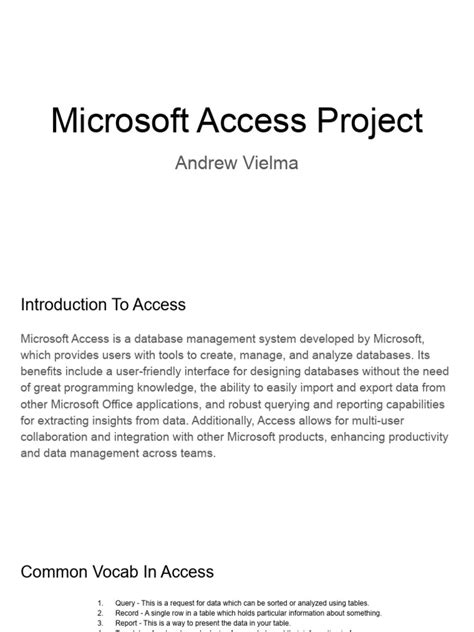 Image result for MS Access Project Tutorial