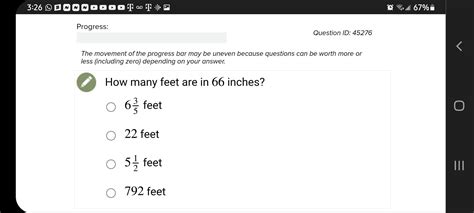 how many feet are in 66 inches ?6 3/5 ft5 1/2 ft 792 ft22 ft - brainly.com