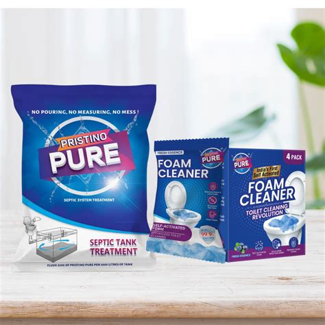Pristino Pure Combo Pack — Septic Tank Cleaner Powder(500G) + Toilet F ...