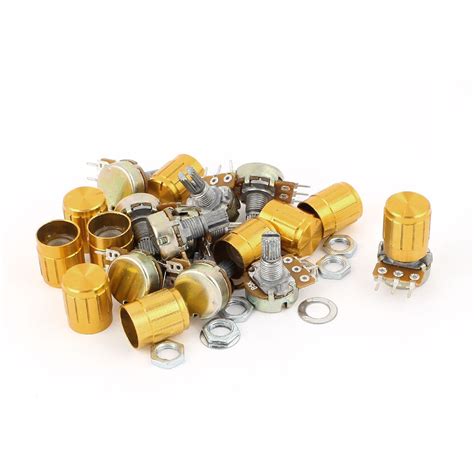 uxcell a15010500ux0833 10pcs 5K Ohm Linear Taper Rotary Potentiometer ...