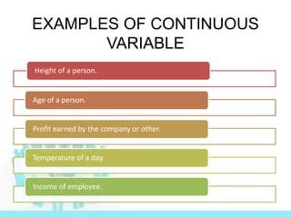 Image result for Continuous Variable Examples