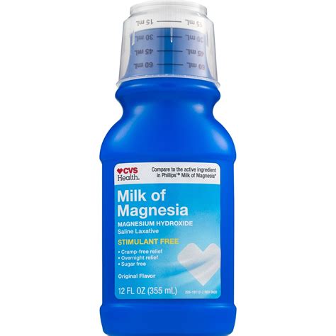 CVS Health Milk of Magnesia Saline Laxative Ingredients - CVS Pharmacy