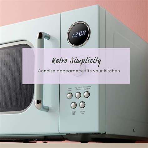 Comfee Retro 0.9-cu ft Small 900-Watt Countertop Microwave (Green) CM ...