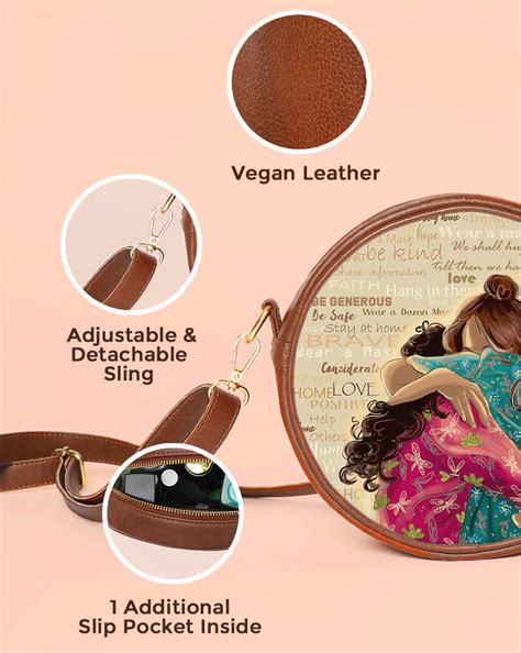 Compact Round Sling Bag for Women We Shall Hug Again – Small & Modern ...