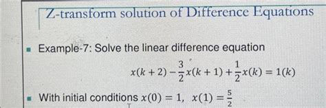 Image result for Difference Equations Z Transform Formula