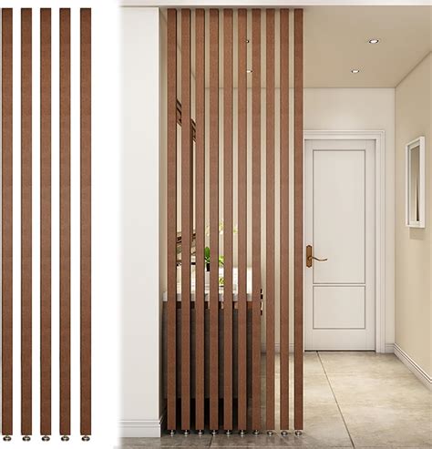 Amazon.com: Wall Partition Room Divider Floor to Ceiling Wooden Slats ...