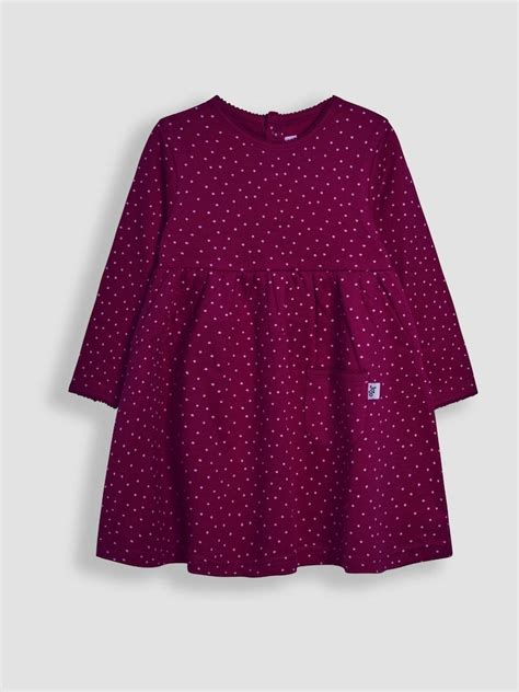 Buy JoJo Maman Bébé Plum Purple Spot Printed Jersey Dress from Next India