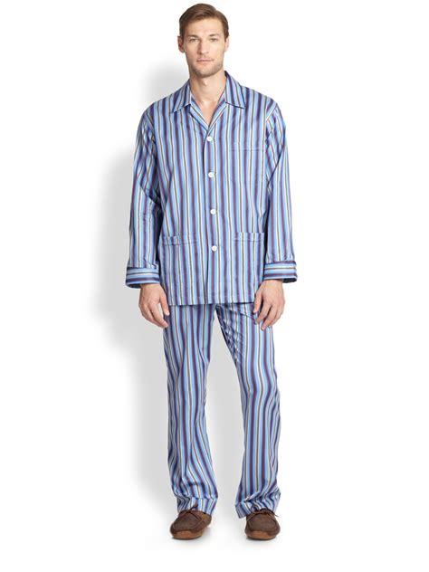 Blue And White Mens Striped Pajama Pants at Michelle Wright blog