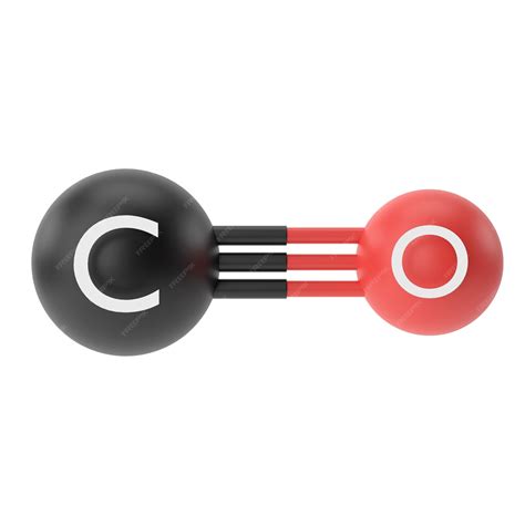Premium Photo | Co carbon monoxide chemical formula 3d chemical structure