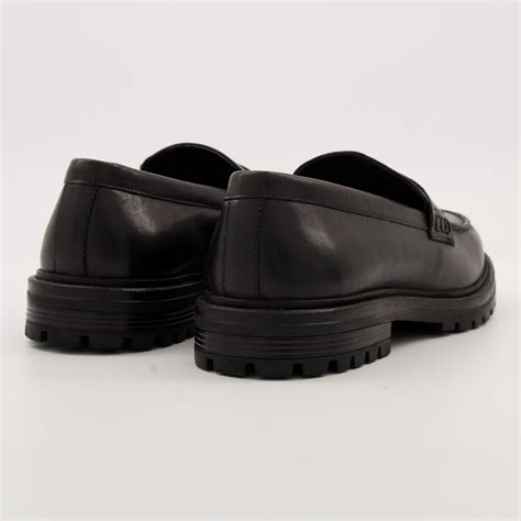 Black Leather Hybrid Loafers - TK Maxx UK