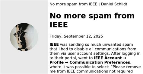 No more spam from IEEE | Daniel Schildt