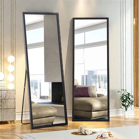 Amazon.com: ChicFurnit Full Length Mirror with Stand, 65"x23" Floor ...