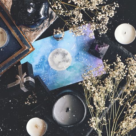 Photography flatlay of nature - branches, candle candles, roots, flowers. Witch, withes, spells ...