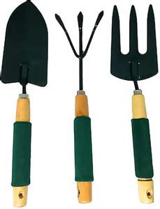 NMS TRADERS Gardening Tools With Quality Grip Wooden Handle, 3 Piece ...