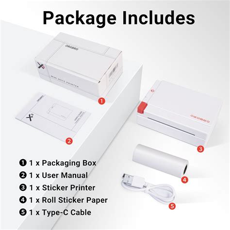 ORGBRO Mini Sticker Printer Machine, X3 Portable India | Ubuy