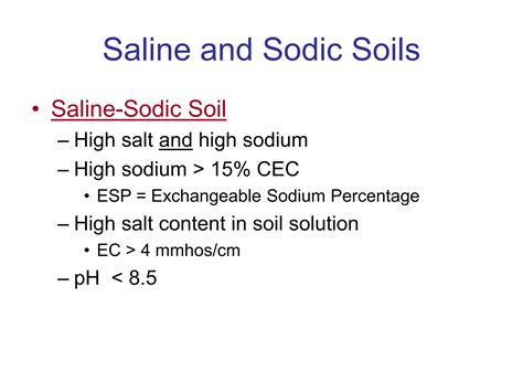 Saline And Sodic Soils | PPT