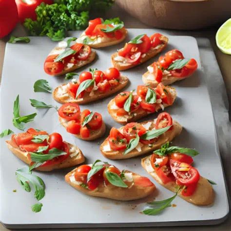 Bruschetta de Tomate y Parmesano - recetas de quesos