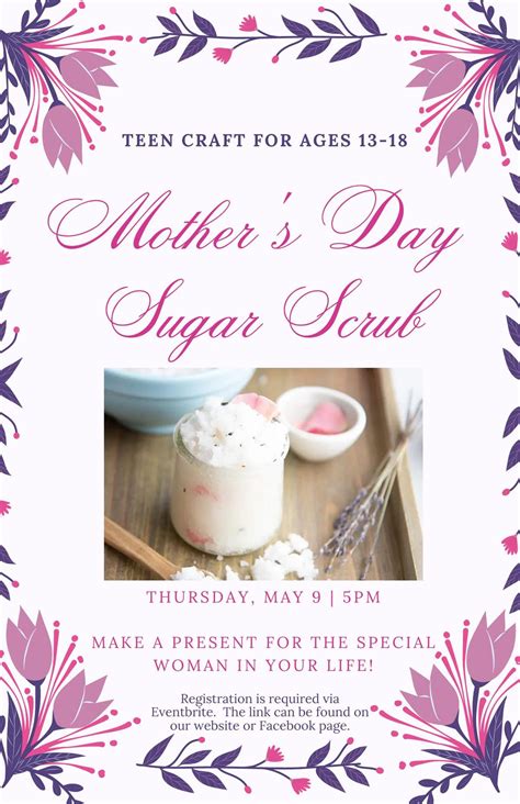 DIY Mothers Day Sugar Scrub (Ages 13-18), 3 Chester Street, Chester, NH ...
