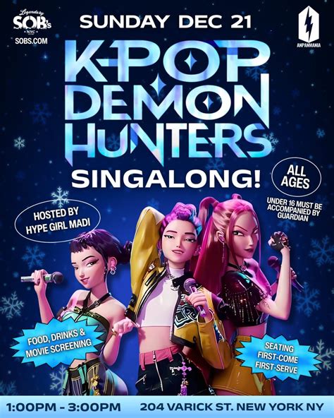 KPop Demon Hunters: Movie Sing-Along Experience (All Ages) - SOBS