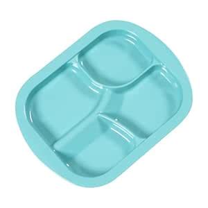 Ehucon Adaptive Utensils Scoop Weighted Plate,Spill-proof 4-Compartment ...