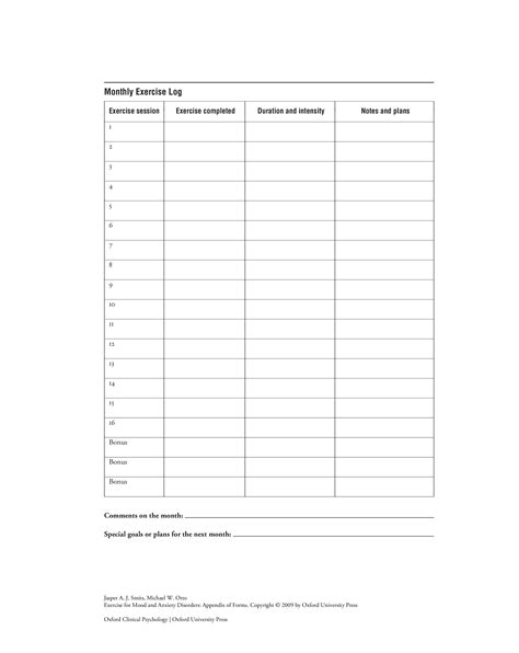 Monthly Exercise Log Printable 的图像结果