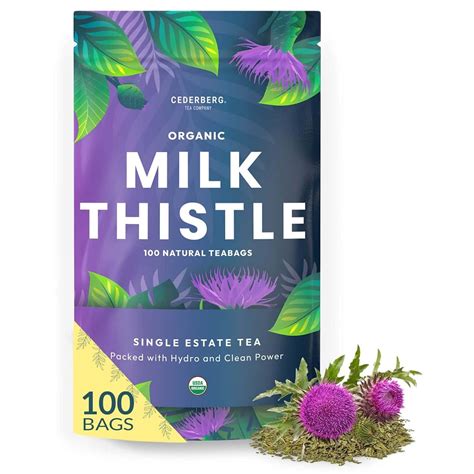Amazon.com : Organic Milk Thistle Tea-100 Tea Bags | Organic Herbal Tea From Single Origin | Eco ...