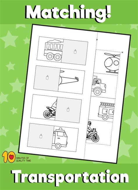Transportation Matching Worksheet 的图像结果