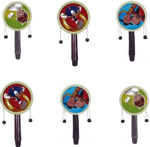 AutoVHPR Plastic Damaru with Cartoon Characters Print for Small Babies ...