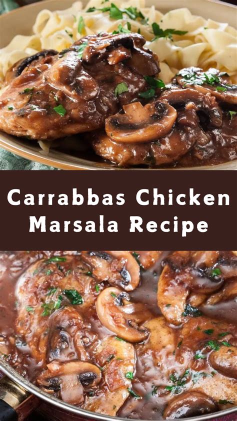 Carrabbas Chicken Marsala Recipe | Recipe | Carrabbas chicken marsala ...