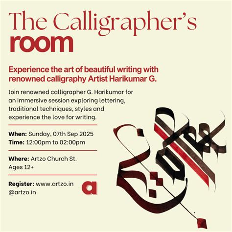 The Calligraphers Room Ft. Harikumar G. | Artzo India