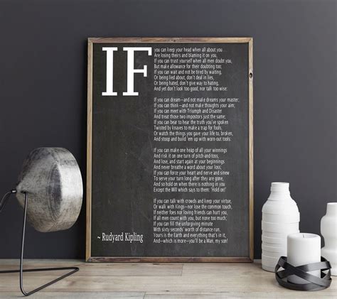 Buy IF Poem Art Print IF Poem by Rudyard Kipling Art Print IF Online in ...