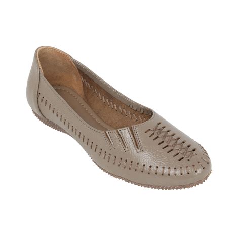 Pure Leather Stitch Detailed Ballerinas