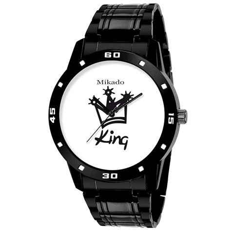 Mikado Rich & Stylish Black King Analog Watch for Men's and Boy's ...