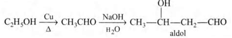 Ethanol vapour is passed over heated copper and the final product ...