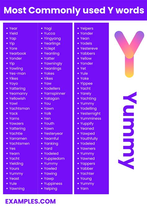 Power Words With Y at Angela Link blog