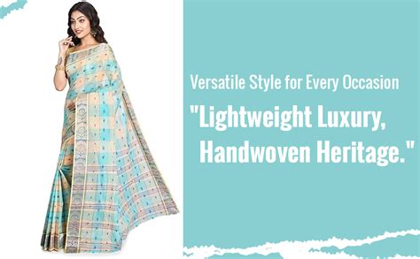 Buy Raj Saree Women's Traditional Cotton Bengali Handloom Tant Saree ...